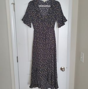 Francesca Black Floral Dress